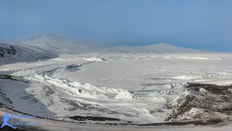 View on Ross Sea from McMurdo Station one of what Antarctica is famous for